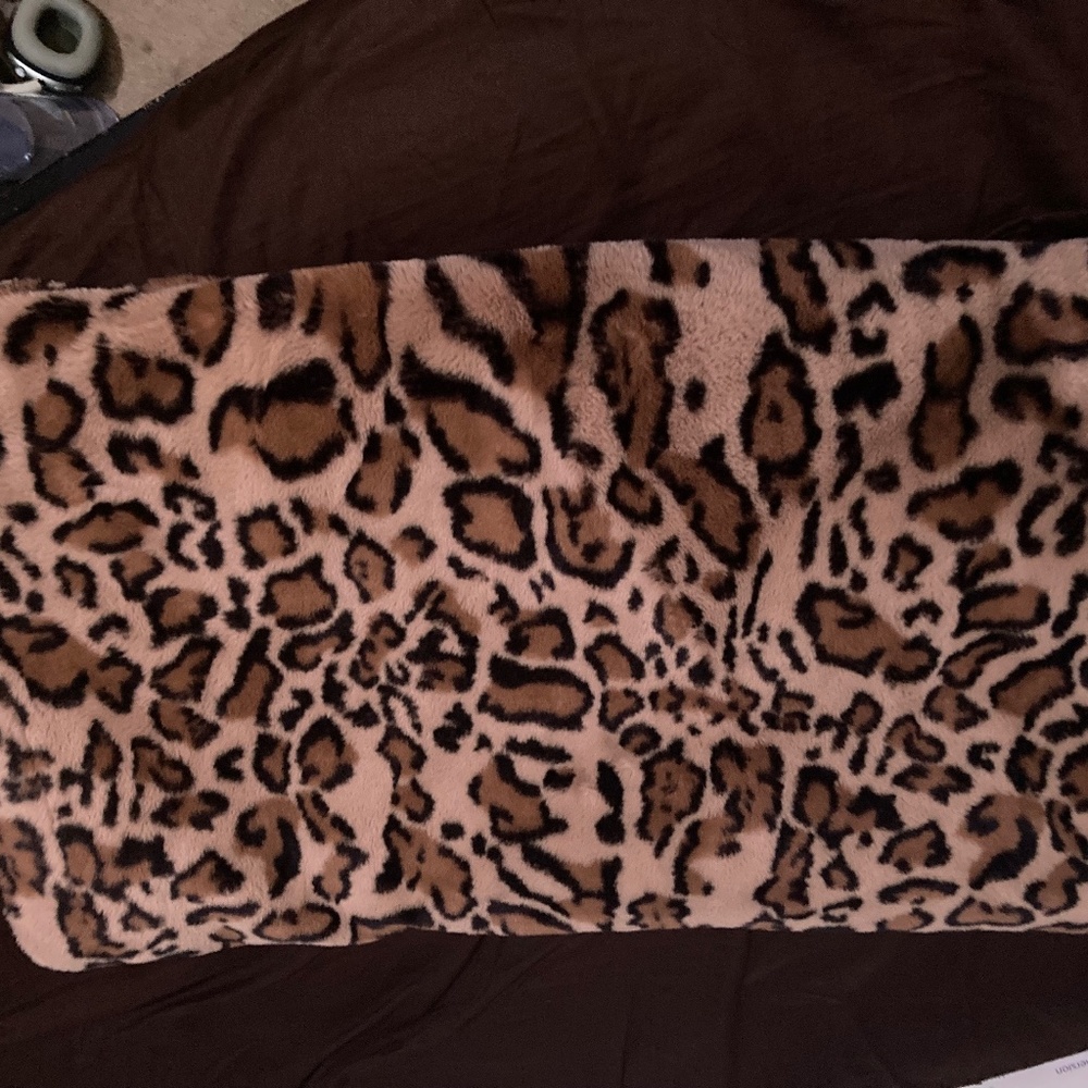 Gianni Versace Leopard Silk/Polyester Blanket